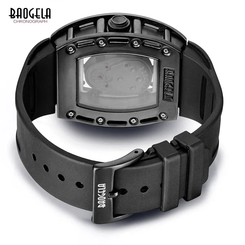  Baogela 2017 New Arrival Pirate Skull Style Quartz Men Watches Military Silicone Brand Sports Watch