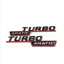 

2pcs/lot 4MATIC TURBO Badge Emblem Car Body Sticker for Mercedes Benz Door Car Styling