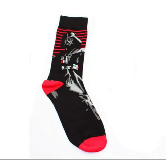 Звездные войны последний джедай Модные женские носки хлопковые с забавным, мужские, длинные, счастливые носки мужские Зимние поло Теплые Носки с рисунком флага - Цвет: XQW5