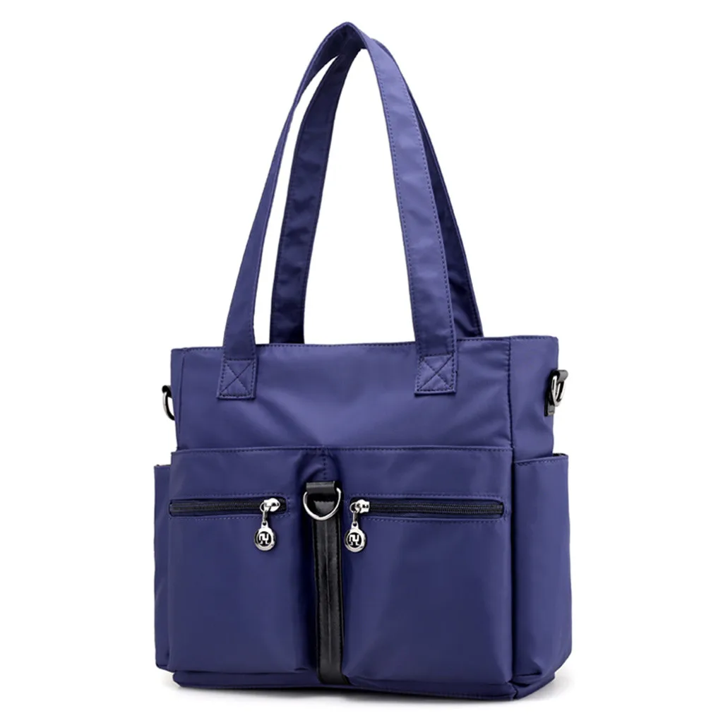 Женская модная одноцветная нейлоновая сумка через плечо на молнии, водонепроницаемые сумки Bolso De Mano Mujer HW