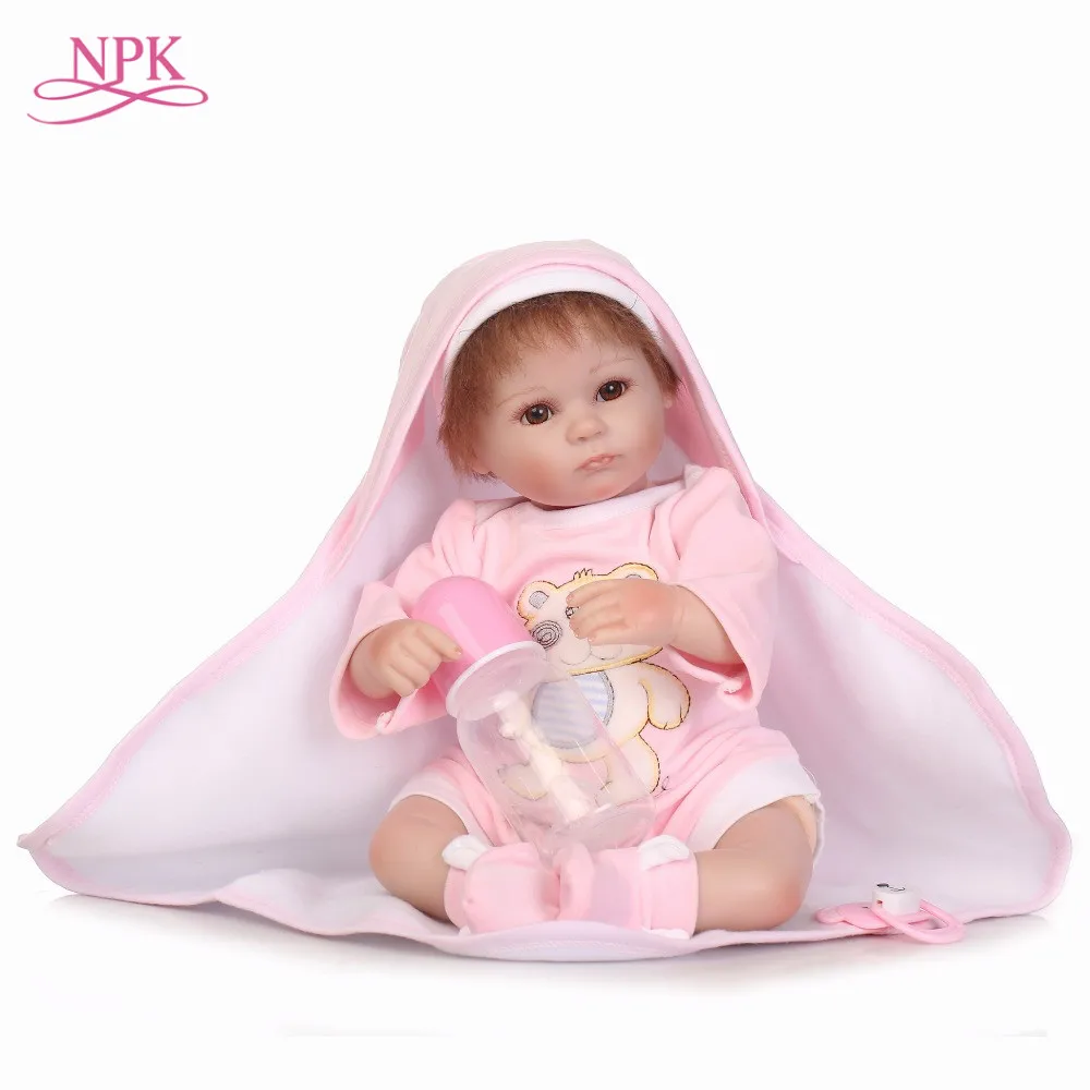 

NPK 18 '' Handmade dolls reborn silicone Real dolls reborn dolls baby girl children's gift toys
