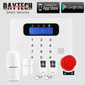 

DAYTECH Wireless GSM Alarm System APP Control(IOS/Android) WiFi Home Burglar Alert Security System with PIR Detector Door Sensor