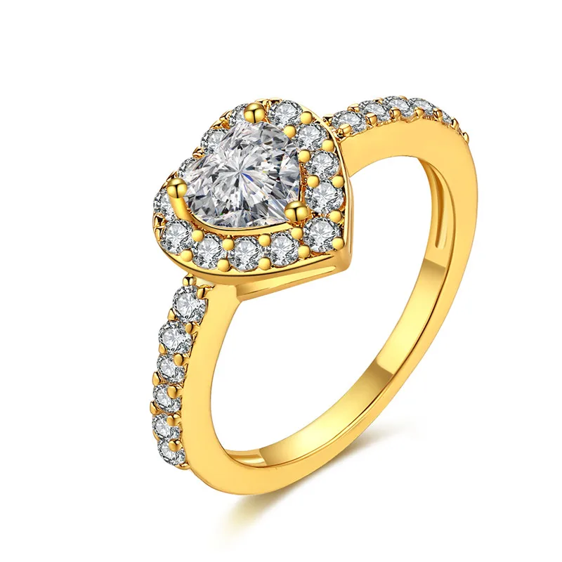 KJ rings of KJ CR448 A, fine jewelry love ring plated in 18k yellow