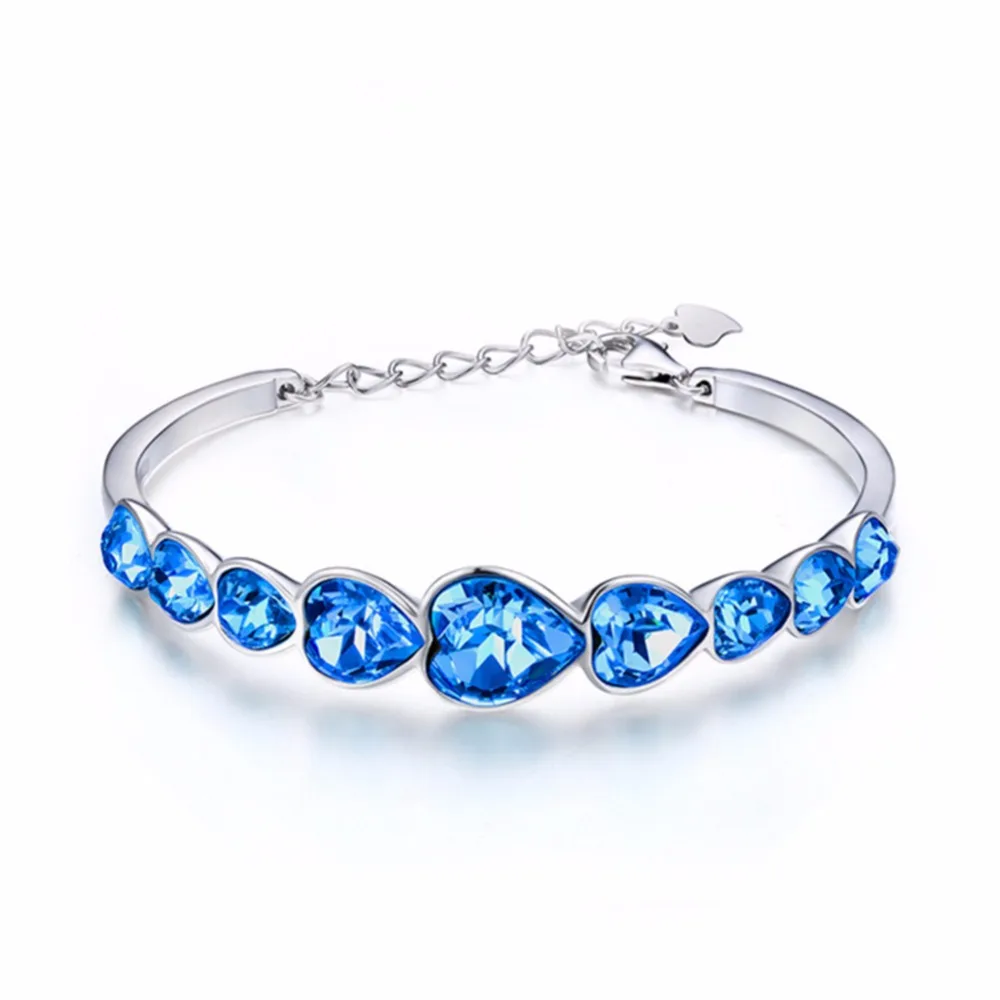 

GEEZII Fashion women jewelry 925 sterling silver bracelets beautiful stone zircon bracelet circular women charm bracelet gift