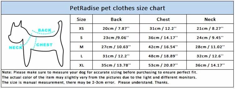 dog cloth size