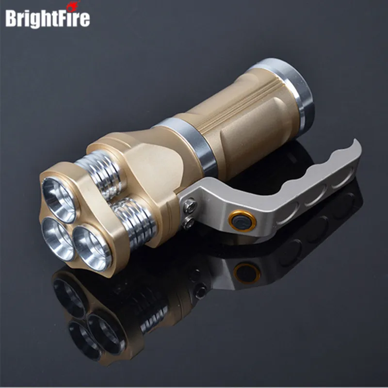 

BrightFire XML-T6 Light Sources Rechargeable Spotlight Waterproof Flashlight Searchlight 5 Modes Torch Light for Camping Fishing