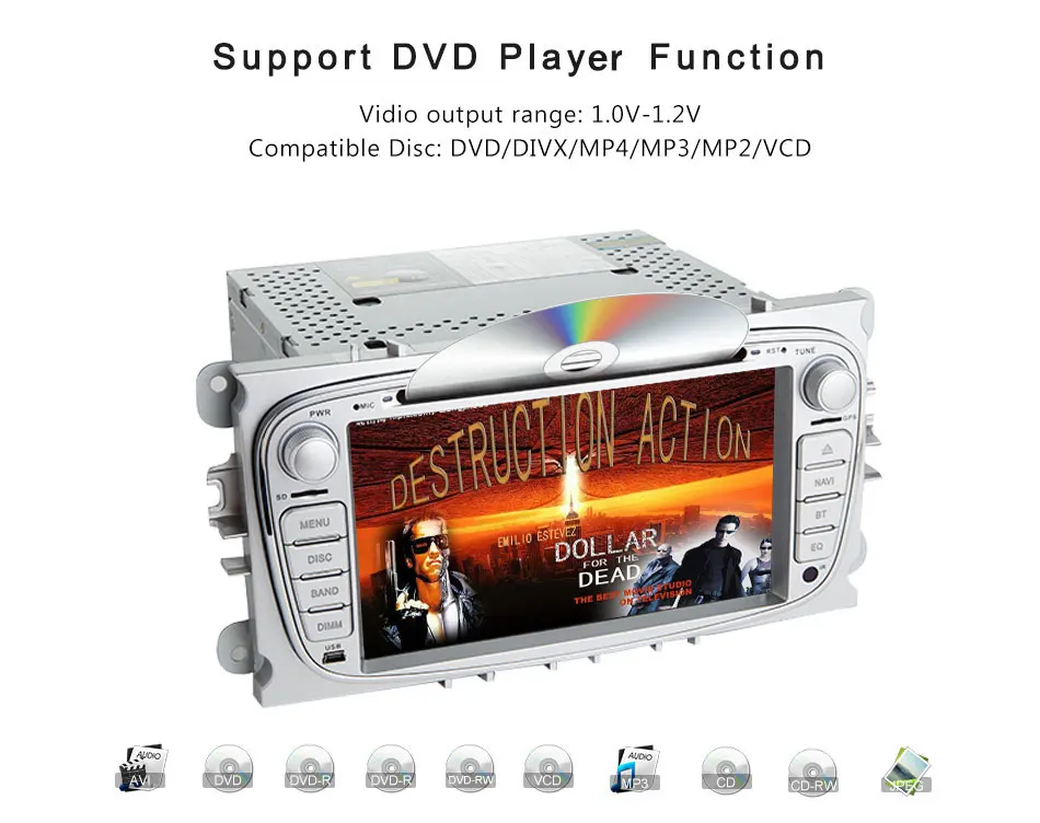 Flash Deal Xonrich Car DVD Player 2Din Android 8.1 For Ford Focus 2 S-Max C-Max Mondeo Galaxy Kuga 2008-2010 GPS Autoradio Audio StereoDAB+ 17