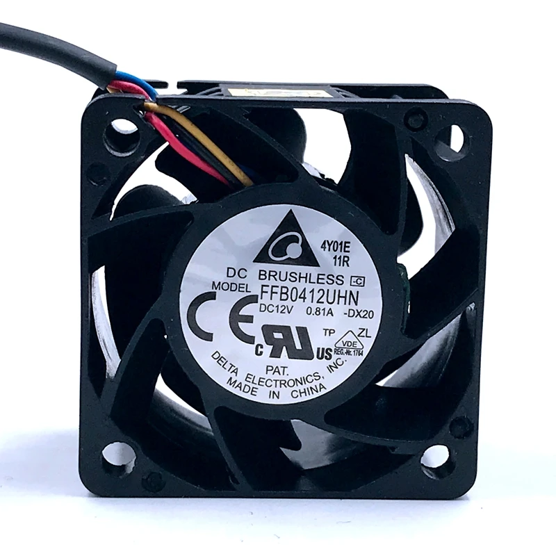 Delta FFB0412UHN 40X40X28Mm 4028 40Mm Voor 1U 2U Server Fan 12V 0.81A Hoge snelheid Koelventilator Met 4pin