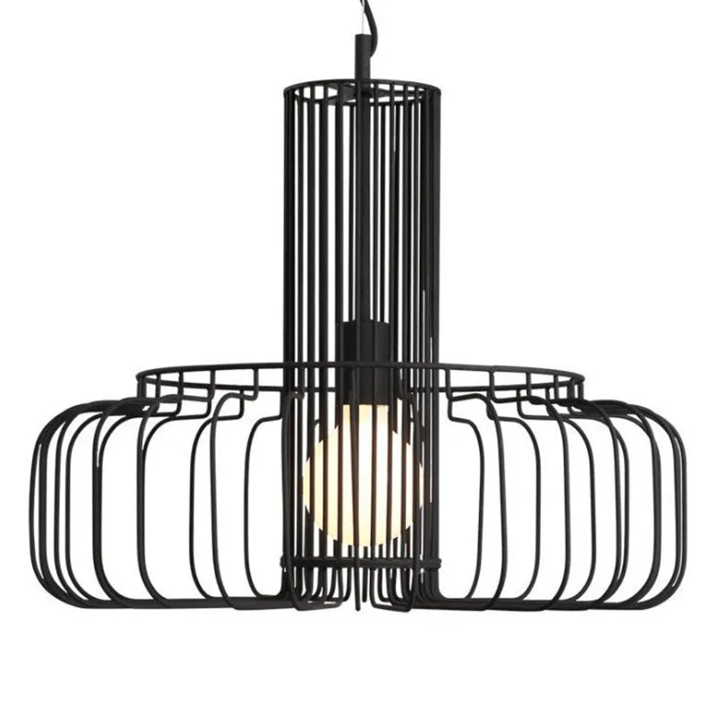 Подвесной светильник современный изготовленный из кованого железа полосатый фонарь светодиодный Люстра Освещение Скандинавское искусство ресторан гостиная подвесной светильник