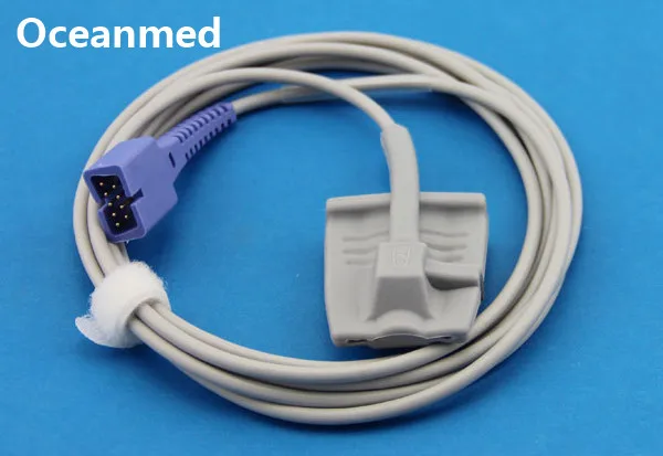 

Nellcor Oximax Compatible Adult Finger Soft Tip SpO2 Sensor, 9 Pins, 3m/9ft Direct Cable