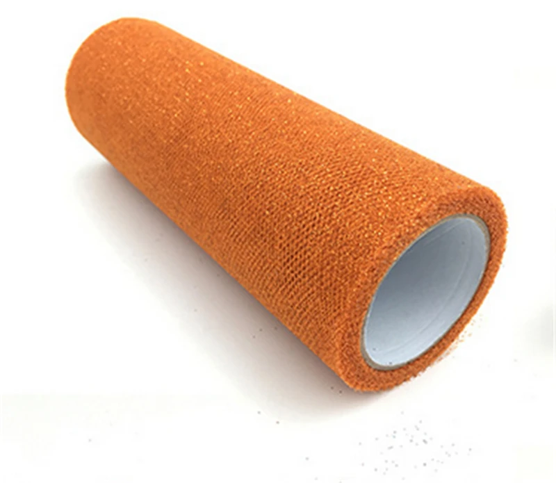 Orange 15 см, 10 ярдов, Блестящий тюль, сверкающие блестки, органза, сделай сам, вечерние юбки-пачки, для свадьбы, дня рождения, вечеринок, поставки золотого и серебряного цвета - Цвет: Orange