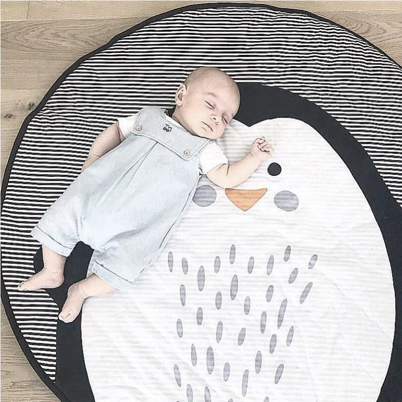 

INS style Penguin Pattern Tatami Carpet 135CM Cute Large Living Room Rugs Kids Bedroom Mats baby play game Carpet