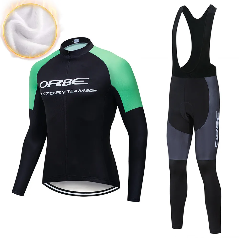 

2019 Winter Thermal Fleece Long Sleeve Cycling Jersey Set MTB Bicycle Wear Ropa Ciclismo Bike Clothing Cycling Set