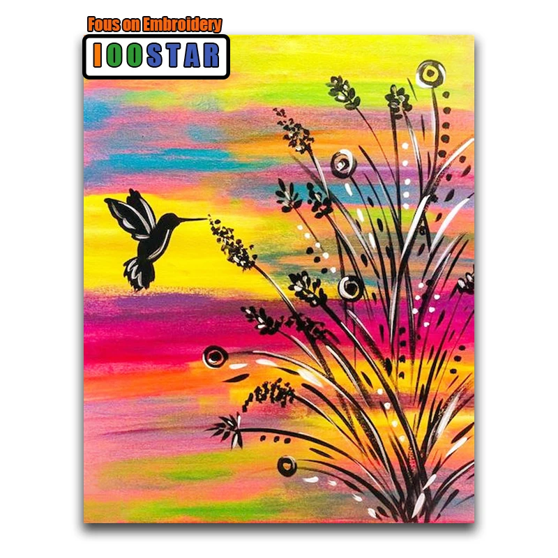 

DIY 3D Diamond mosaic Cartoon Full Square Diamond painting Art Hummingbird Full Round Diamond embroidery Cross stitch animal