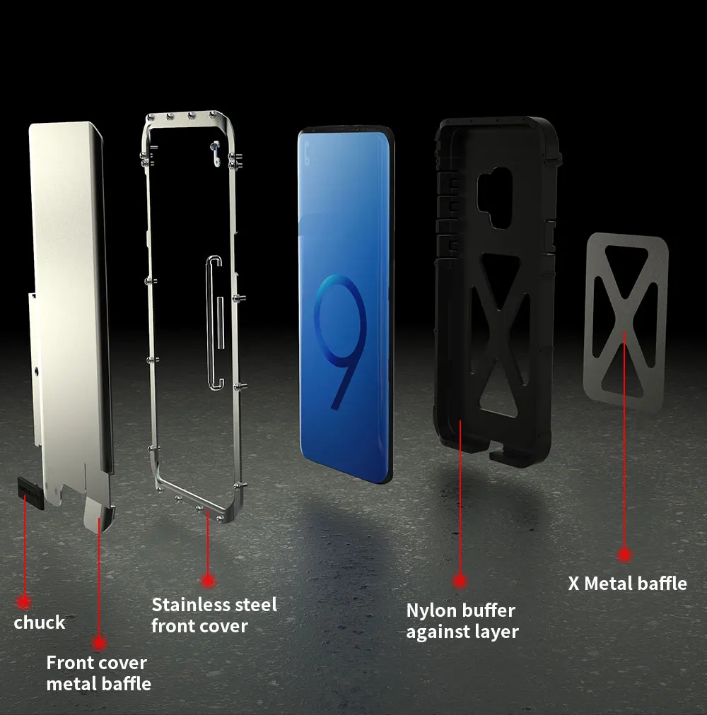 R-просто Броня King телефонные чехлы для samsung S8 S9 Железный человек Сталь металлический противоударный чехол с откидной крышкой для samsung S8 S9 Plus Note 8 Coque