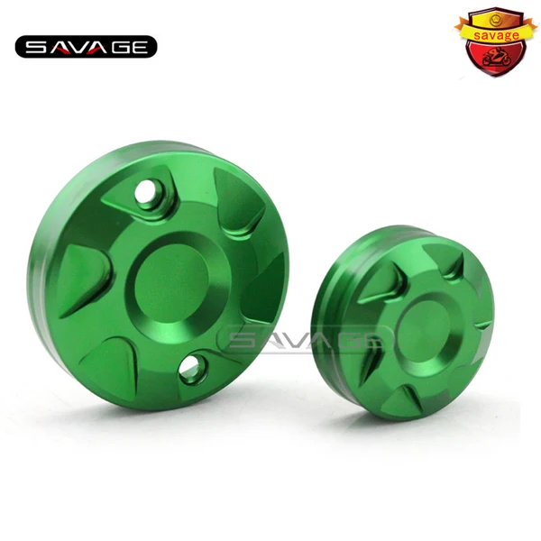 

For KAWASAKI ZX-10R ZX10R NINJA 2016 Motorcycle CNC Front Rear Brake Master Cylinder Reservoir Cover Cap