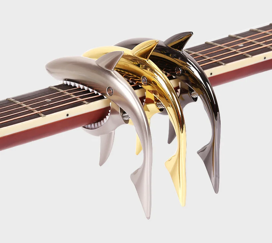 Shark Design Capo for Folk Guitar Capo Acoustic Wooden Guitar Capo Sound Clip Musical