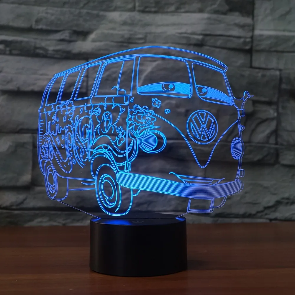 

WESTFALIA FILLMORE 7 Changing Colors 3d illusion night lamp