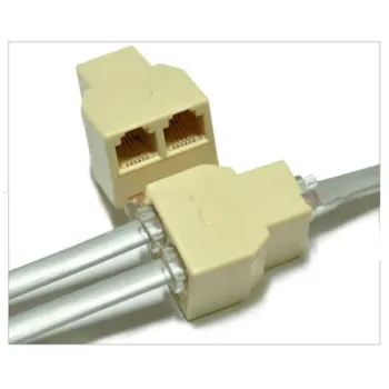 

4P4C telephone three-way head telephone splitter one minute two connector RJ11 adapter
