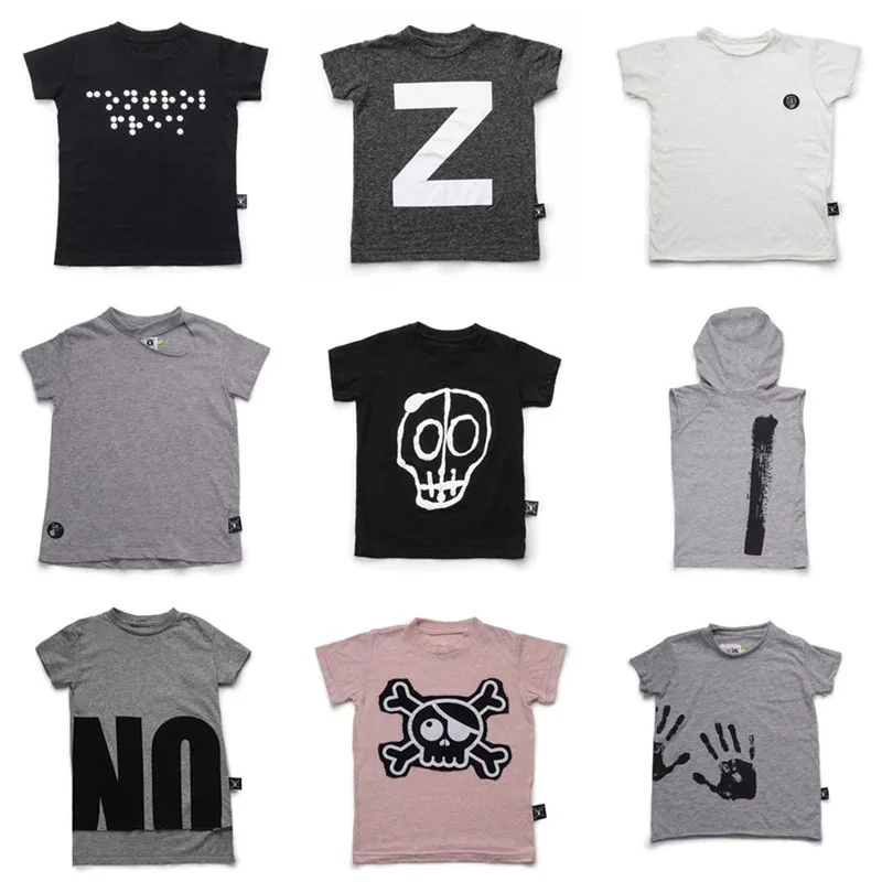 

Nununu Summer 2018 New Cotton Kids Shirt Boys Tshirt Short Sleeve 1-8 Age Kids Boys/Girls