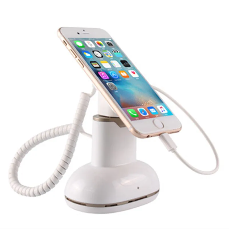 (10 set/lot) CJ7000 white color abs material remote control built-in buzzer tabletop mobile phone burglar alarm holder