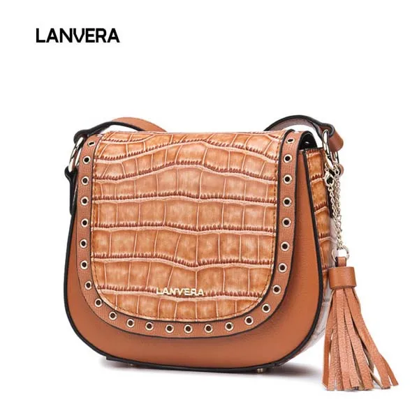 

2019 new fashion leather women Messenger bag head leather cowhide nail saddle bag Genuine leather crossbody bags for women