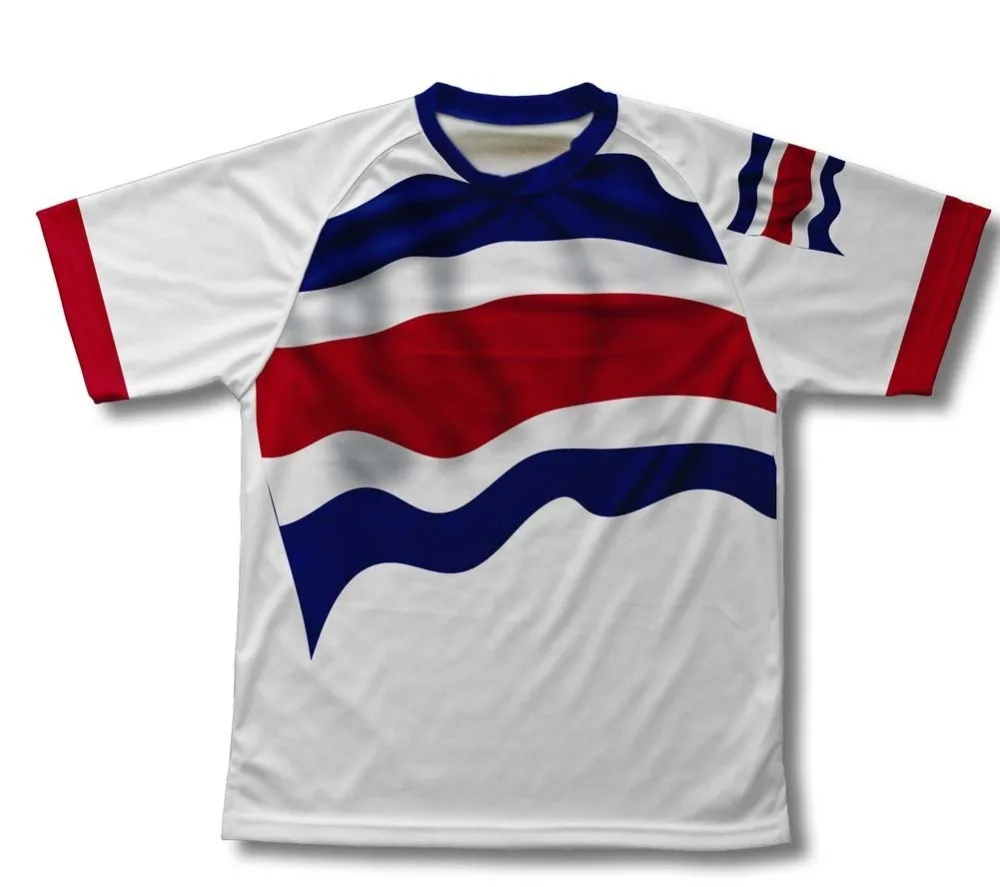 Nueva Costa Rica Bandera Camiseta de Ciclo para Los Hombres y Las Mujeres bike Shirt Ropa