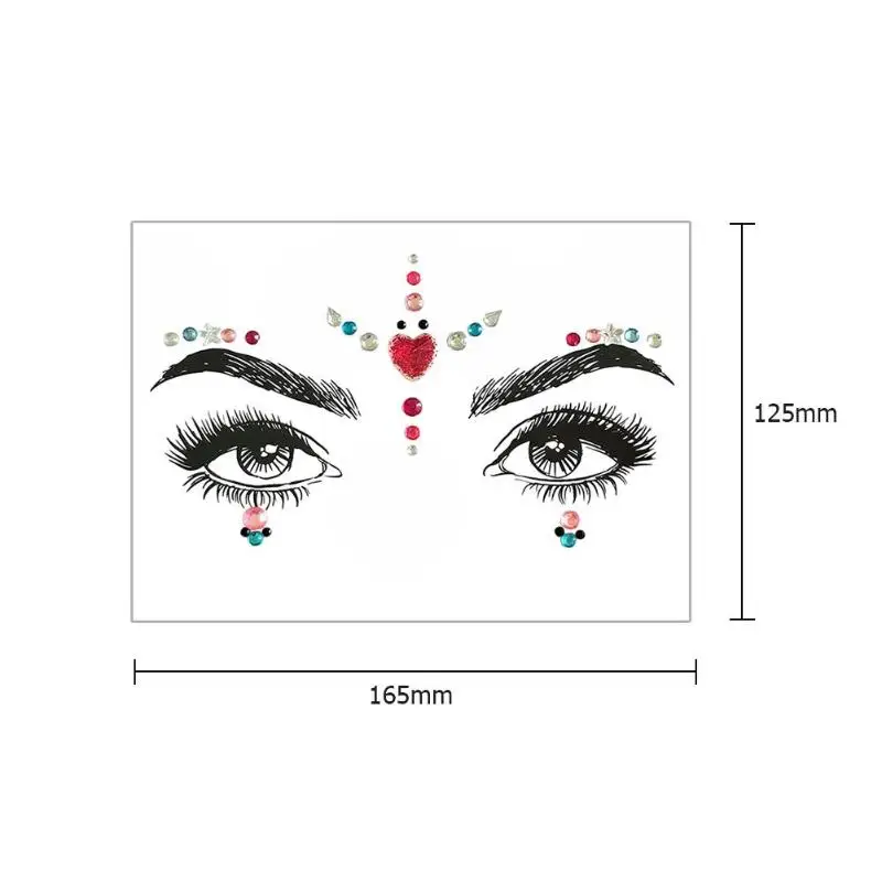 Роскошные камни для лица горный хрусталь временные Драгоценности фестиваль вечерние блеск для тела наклейки флэш яркие татуировки лоб драгоценные камни