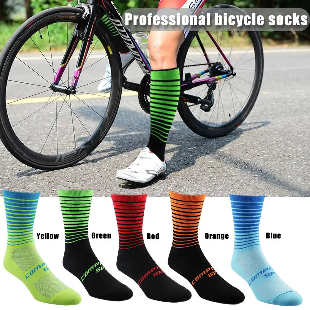 Wear Resistant Elastic Breathable Cycling Socks Comfortable Road