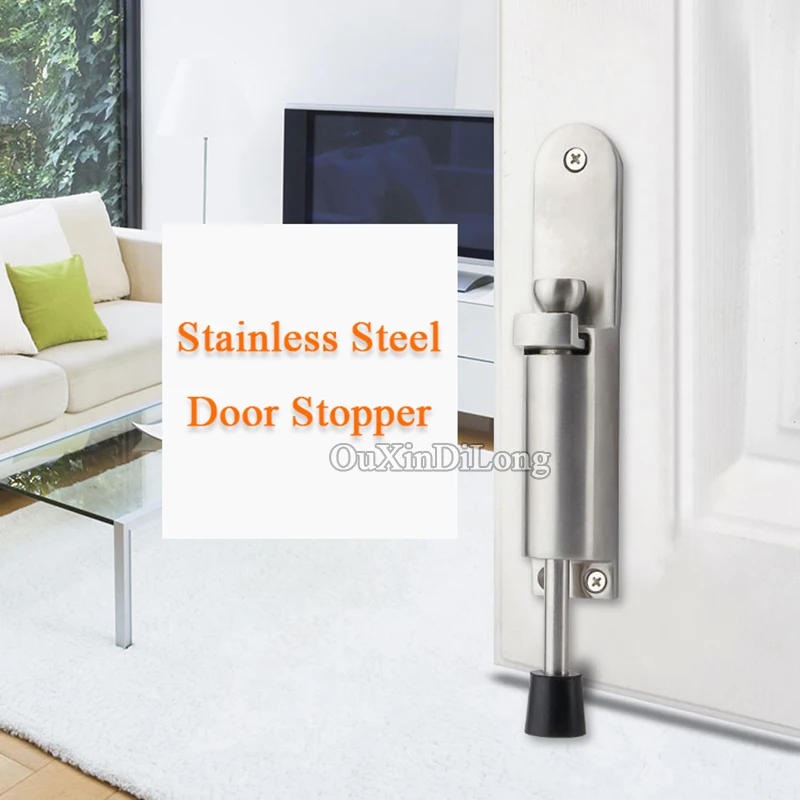Luxury 2pcs Stainless Steel Door Stops Kick Down Door Holder