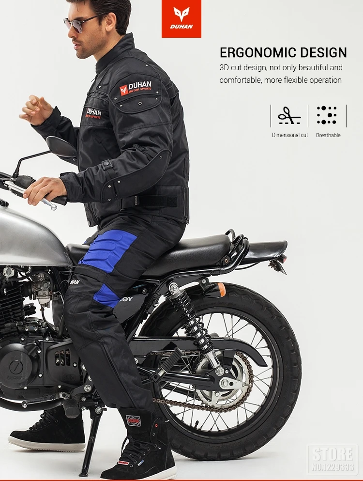 DUHAN мотоциклетные брюки мужские ветрозащитные защитные экипировки штаны для мотокросса мотоциклетные брюки для верховой езды брюки для мотоциклистов защита