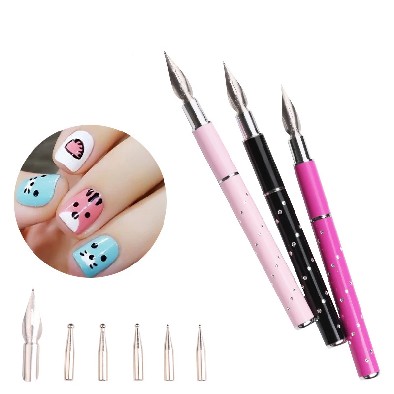 1pcs Professional Nail Polish Dotting Pen Painting Nail Art Tools