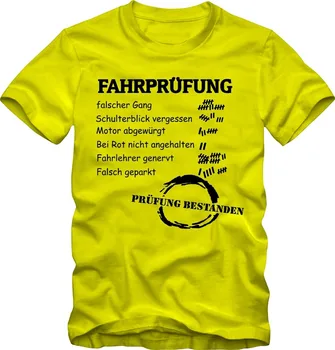 

2019 New 100% Cotton Top Quality Funny O Neck T-Shirt Driving Licence Passed Gift T-Shirt Driving Test Graphic T-Shirts