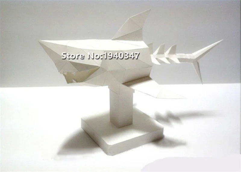 DIY Dead Shark 3D бумажная модель Пазлы игрушка для дома ресторанов магазинов баров