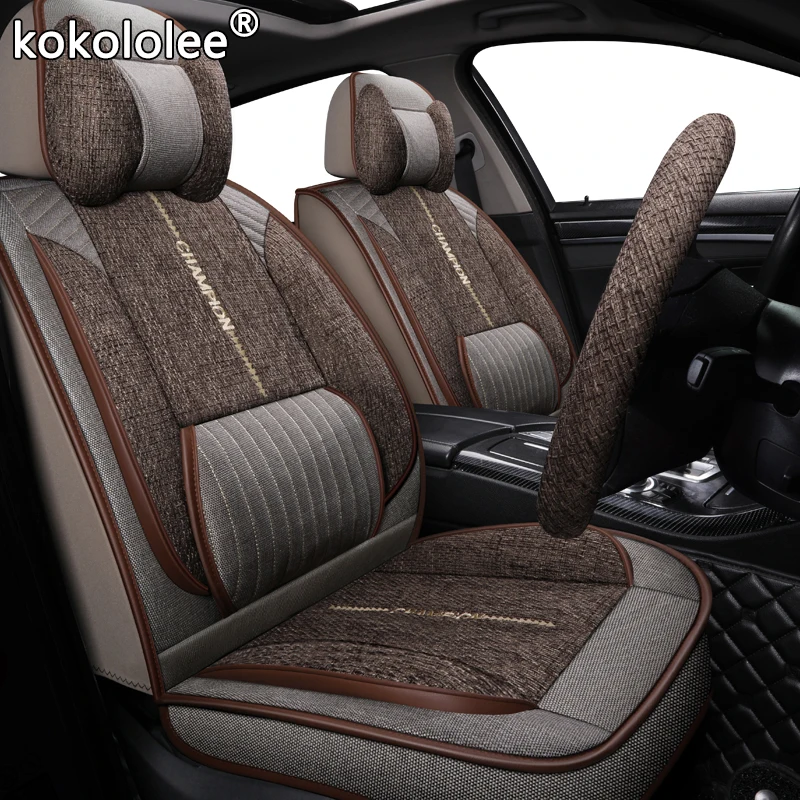 kokololee fabric car seat cover For lexus rx 200 rx470 rx 570 peugeot rifter volvo v70 c30 mitsubishi grandis car set covers