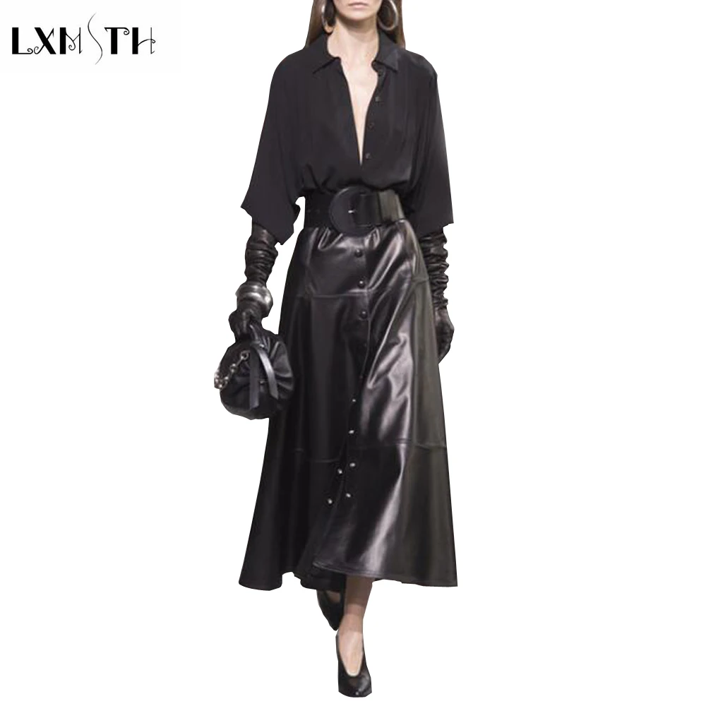 LXMSTH Runway Sets Designers Solid Three Quarter Top and Ankle Length