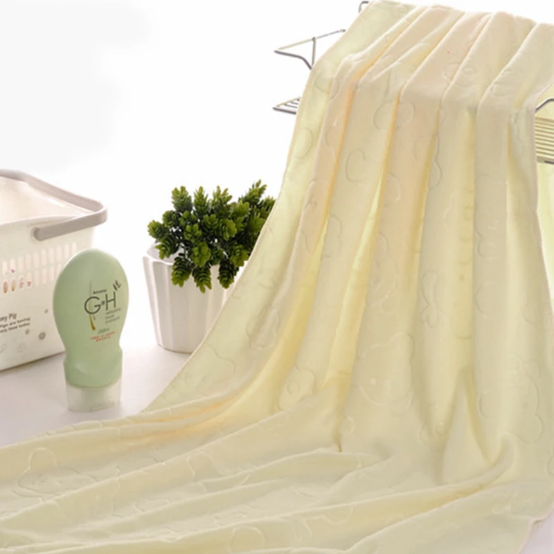 Urijk, 1 шт.,, 70*140 см, пляжное полотенце с рисунком медведя, однотонное банное полотенце из микрофибры, прямоугольное полотенце для ванной, кухонное полотенце, моющееся, Декор