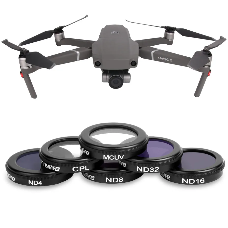 Фильтр для дрона DJI Mavic 2 Zoom ND4/ND8/ND16/MCUV/CPL Polar набор Mavic2 аксессуары защита объектива |