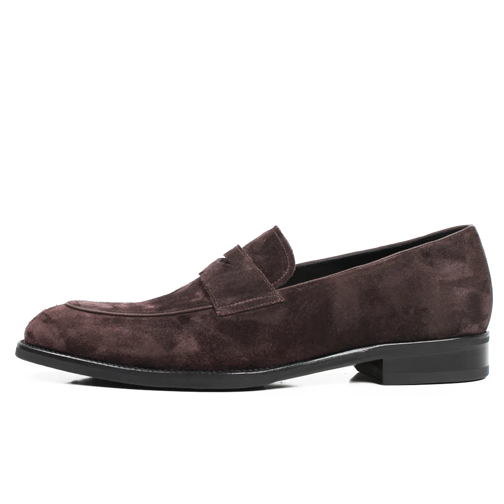VIKEDUO/Новинка; коричневые Лоферы для мужчин; сделанный вручную с патиной Блейк; повседневная обувь из коровьей замши; Свадебная обувь; Zapato Hombre; слипоны на плоской подошве