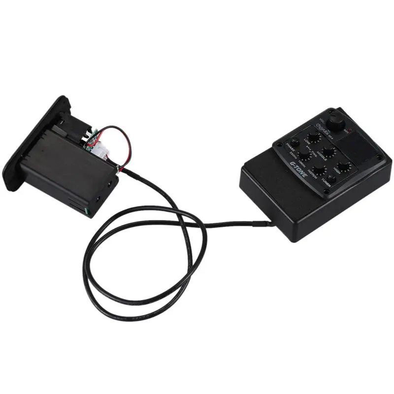 

Cherub GT-4 Box EQ Equalizer 3 Band Equalizer Equalizer with Halftone Tuner IF Controlled Piezo Pickup for Folk Guitar