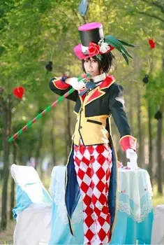 

2016 Code Geass Nunnally In Wonderland Cosplay Costume Mad Hatter Cosplay Set