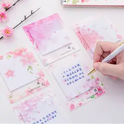 Сакура розовый sticky note японский цветок блокнот планировщик наклейки аксессуары для офиса школьные принадлежности