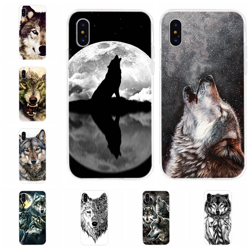 Модный Забавный динамический чехол для телефона с животным волком iPhone 8 7 6 S Plus XS XR