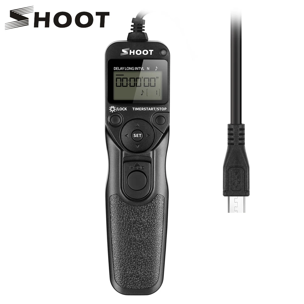 

SHOOT RR-90 LCD Timer Remote Shutter for Fuji Fujifilm X-T1 X-M1 X-A1 X-A2 x t10 x20 Camera For Fujifilm Finepix S1 Accessories