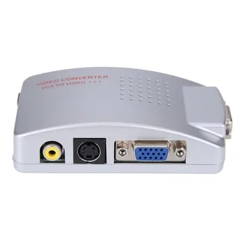 

VT280 PC Converter Box Universal NTSC PAL VGA to TV AV RCA Signal Adapter Converter Video Switch Box Composite for Computer PC