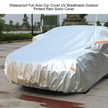 

Waterproof Dustproof Outer Membrane Full Car Cover UV Resistant Fabric Breathable Outdoor Rain Snow Ice Resistant