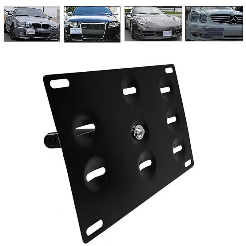 Front Tow Hook License Plate Mounting Bracket Holder For Bumper BMW 1 3