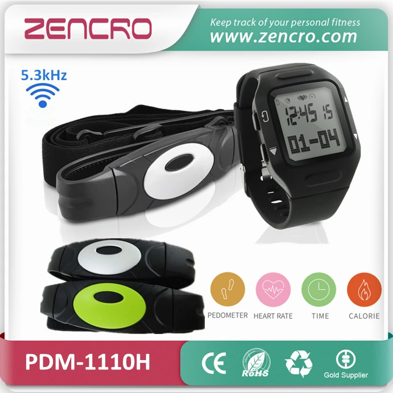Wearable Activity Tracker Sports Pedometer Watch 5.3kHz Pulse Heart