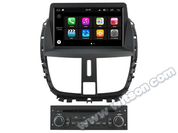 Perfect 8" Android 8.0 Oreo OS Car DVD Multimedia GPS Radio for Peugeot 207 2007-2014 & 207 CC 2007-2014 with Optional Car Play Function 5