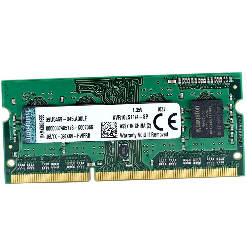 Kingston DDR3 8 Гб RAM 4 1600 МГц Memoria rams ddr 3 ГБ палочки ddr3 ddr3l dimm для ноутбука игровая HD видео 4K